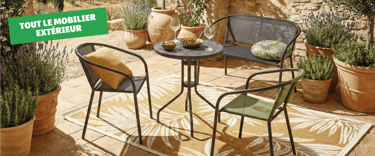 Acc&eacute;der &agrave; tout le mobilier ext&eacute;rieur