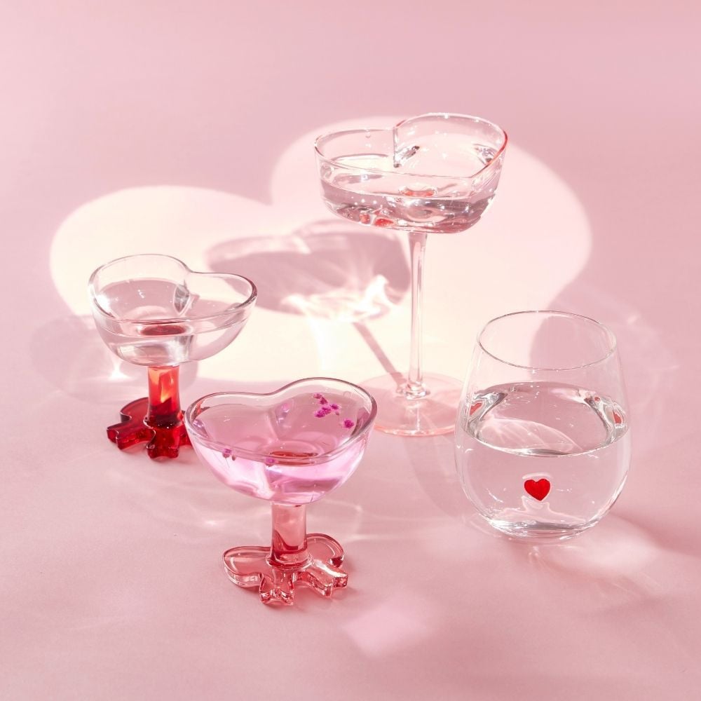 Acceder au verre avec des motifs coeur
