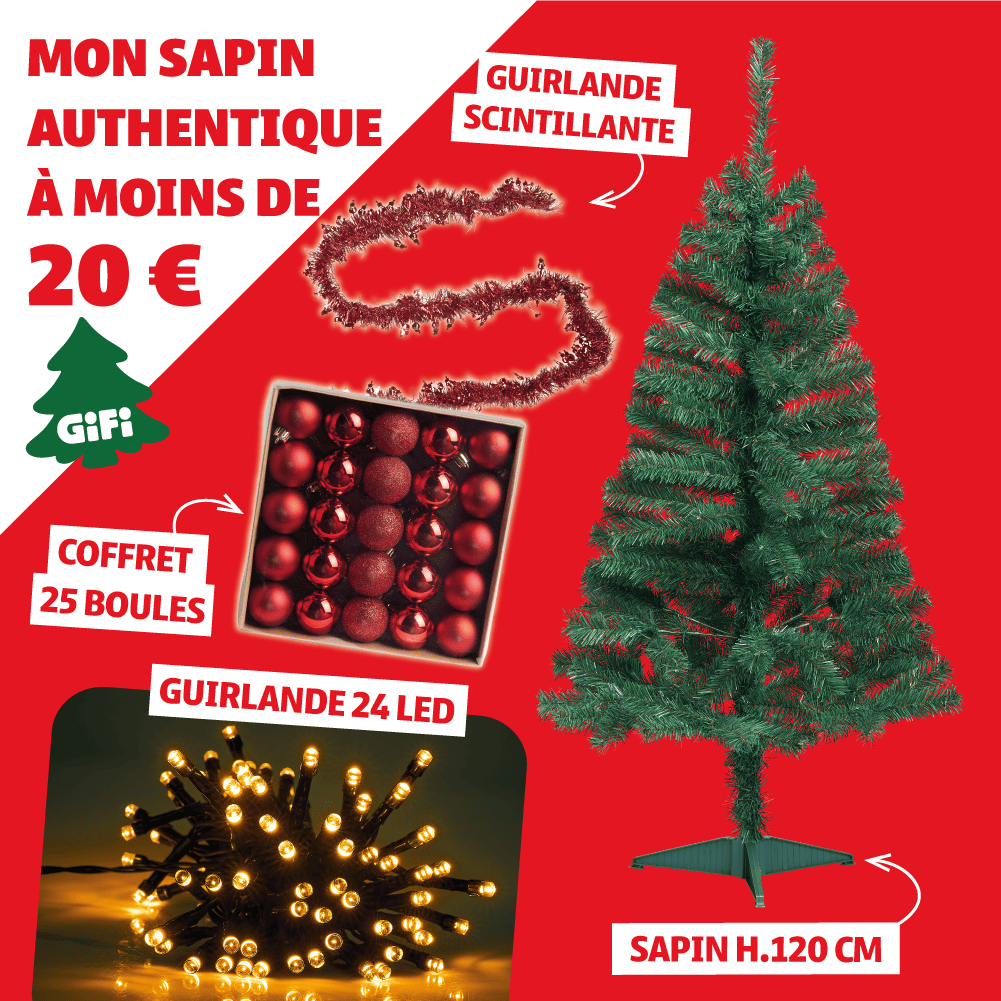 sapin moins de 20€ rouge