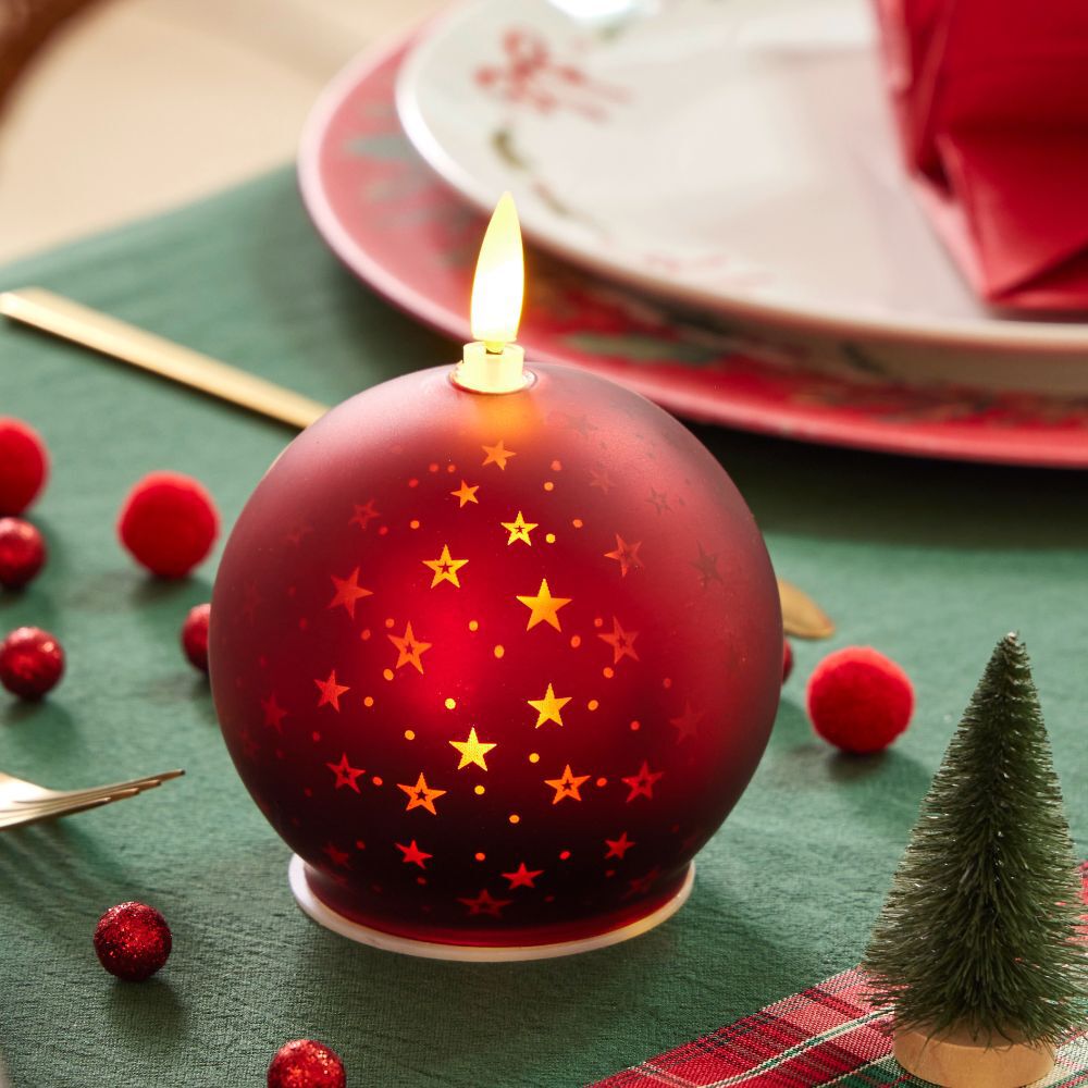 bougie boule de noel