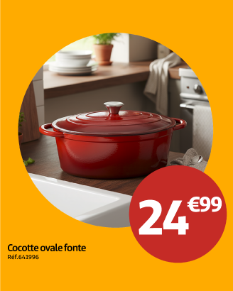 Offre Cocotte ovale en fonte à 24€99