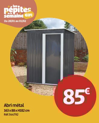 Abri m&eacute;tal &agrave; 85&euro;