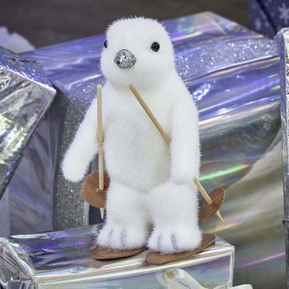 pingouin sur des skis