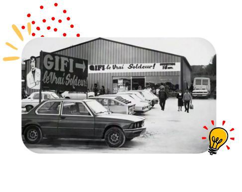 Photographie historique d'un magasin GiFi