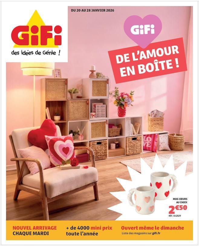 Couverture du catalogue "Gifi de l'amour en bo&icirc;te"