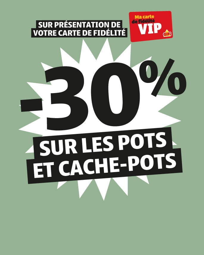 Op&eacute;ration -30% sur les caches pots