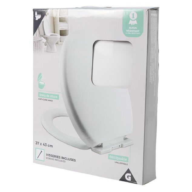 Abattant WC blanc avec frein de chute