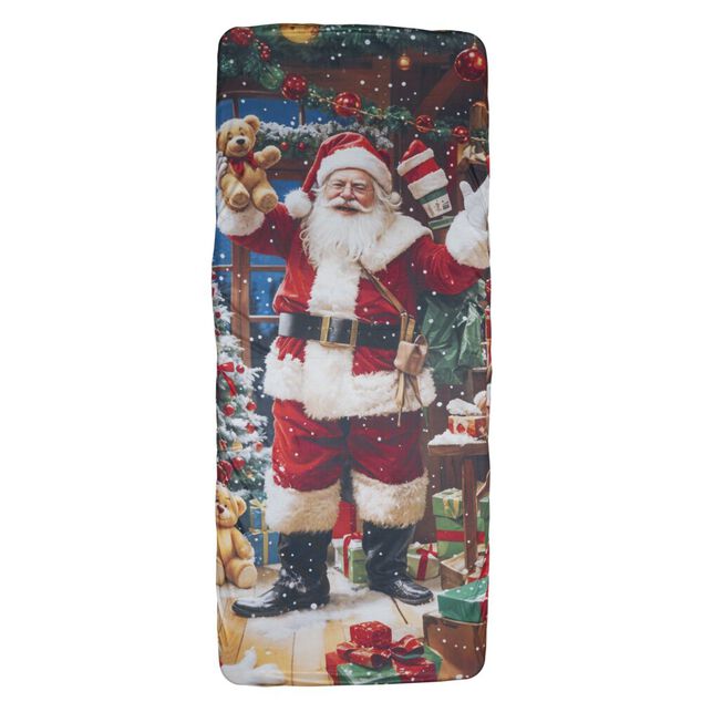 Rideau de porte d&eacute;cor P&egrave;re No&euml;l 150x210cm