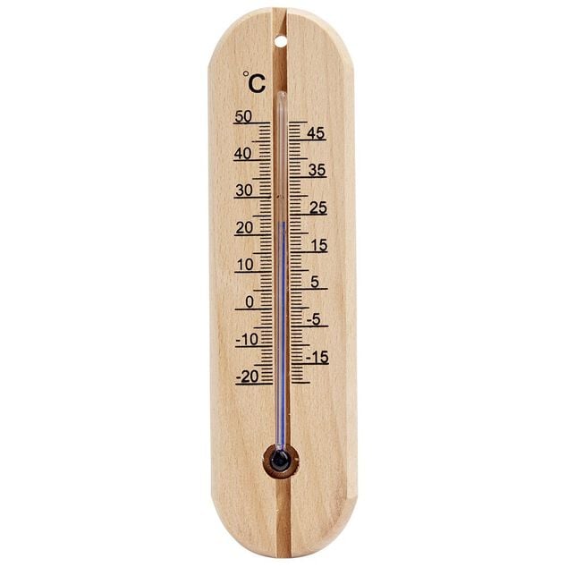 Thermom&egrave;tre en bois L15cm