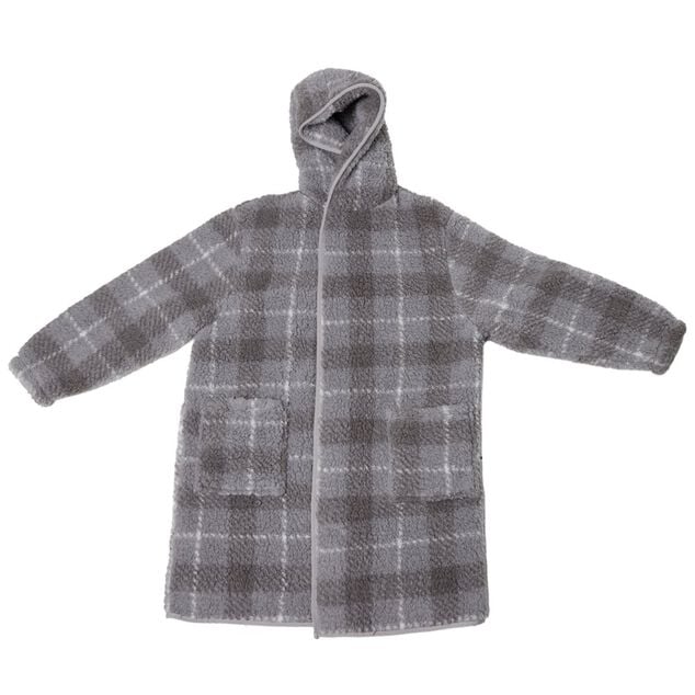 Plaid pull gilet motif carreau 70x80cm (2 mod&egrave;les)