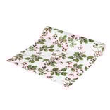 Chemin de table velours motif houx 28xL300cm