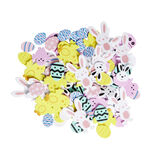 Lot de 100 stickers mousse th&egrave;me P&acirc;ques