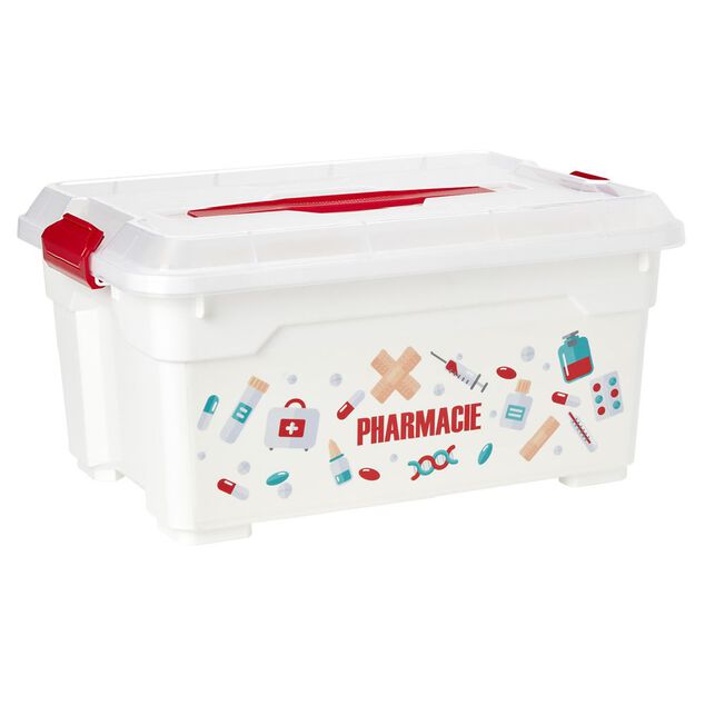 Bo&icirc;te &agrave; pharmacie blanche et rouge