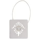 Embrasse aimantée carrée métal gris