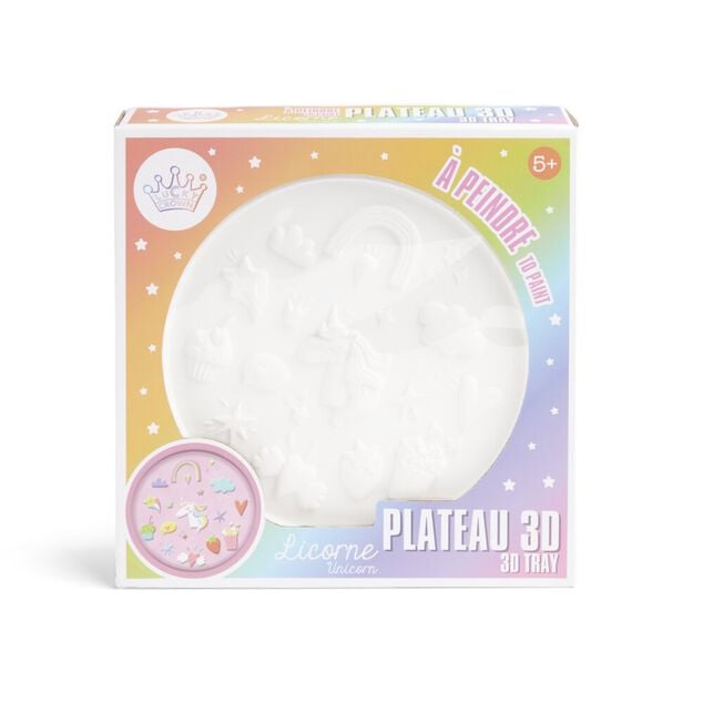 Pl&acirc;tre 3D &agrave; peindre licorne ou dinosaure - 2 mod&egrave;les