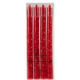 Bougie chandelle &eacute;toil&eacute;e x4 - 3 coloris