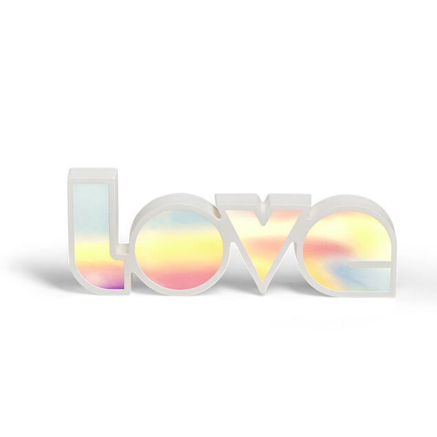 Mot lumineux Love &agrave; poser polypropyl&egrave;ne et plastique multicolore