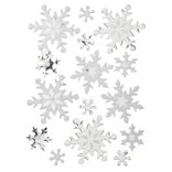 Sticker de Noël flocon de neige gris argenté