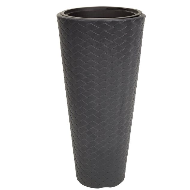 Cache pot effet tress&eacute; H78cm