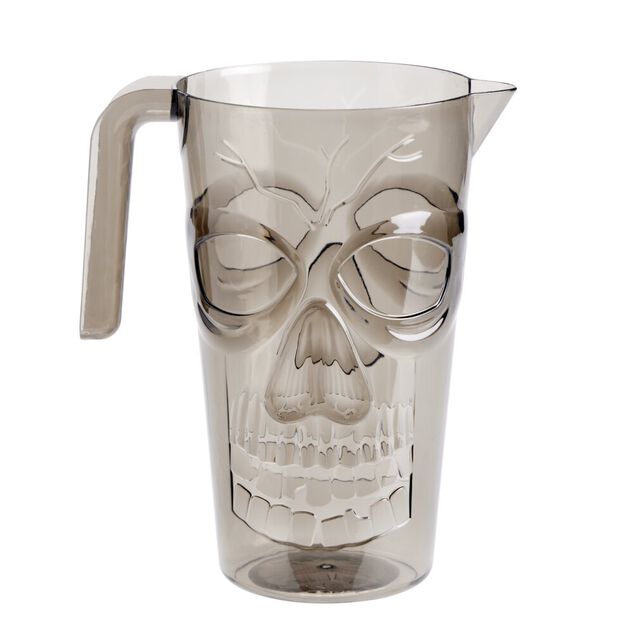 Pichet Halloween forme t&ecirc;te de mort &Oslash;12xH17cm (2 mod&egrave;les)