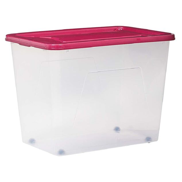 Box de rangement à roulettes plastique 80L (plusieurs modèles)