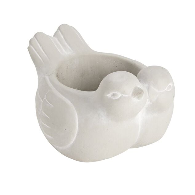 Pot en ciment forme colombes 19x16xH11,5cm