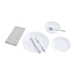 Service vaisselle opale 12 pi&egrave;ces