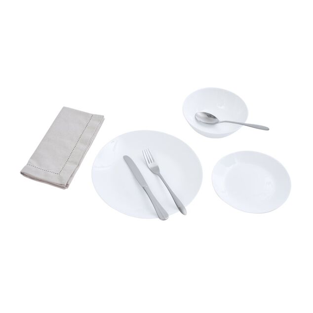 Service vaisselle opale 12 pi&egrave;ces