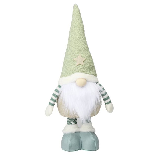 Gnome de No&euml;l nature &agrave; poser jambes extensibles H50 &agrave; 68cm (2 mod&egrave;les)