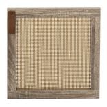 Porte cannage Box Cube 32,2xH32,2x1,2cm bois marron