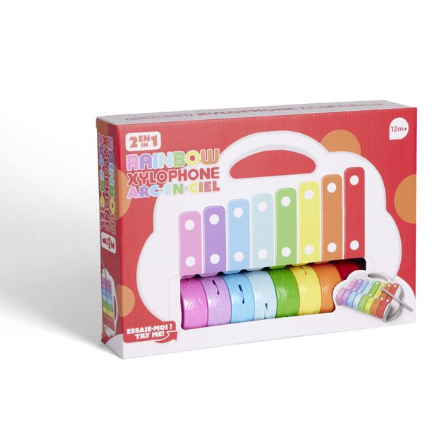 Xylophone multicolore m&eacute;tal et plastique 30,5x21,5x&eacute;p7cm