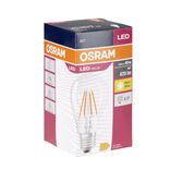 Ampoule LED filament E27 A60 blanc chaud Osram 4W=40W 470lms classe E