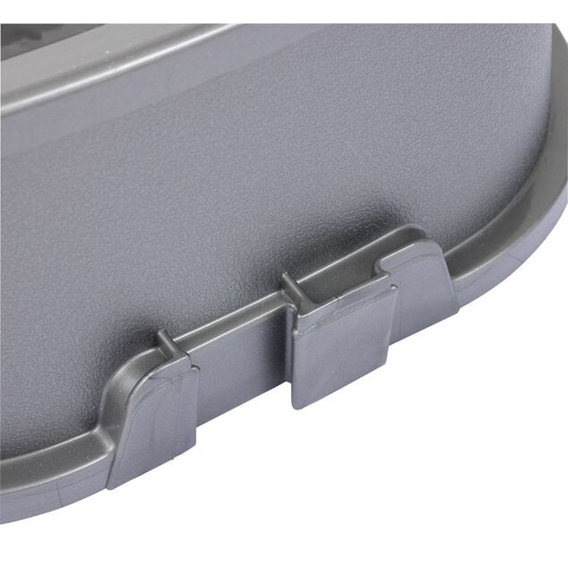 Gamelle carr&eacute;e grise 3,2 L - plastique 29x29xH12cm