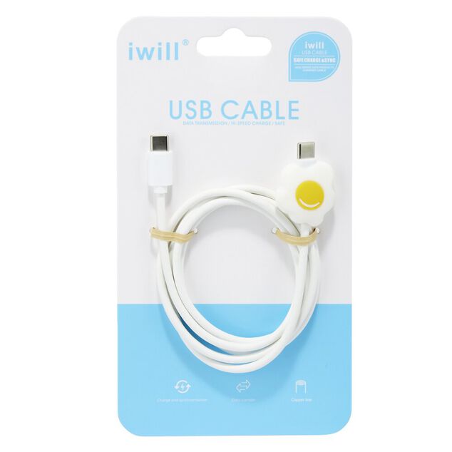 Câble Homday double USB-C 1 mètre 5V figurine amusante plastique (3 modèles)