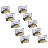 Marque place b&ucirc;che bois marron x10
