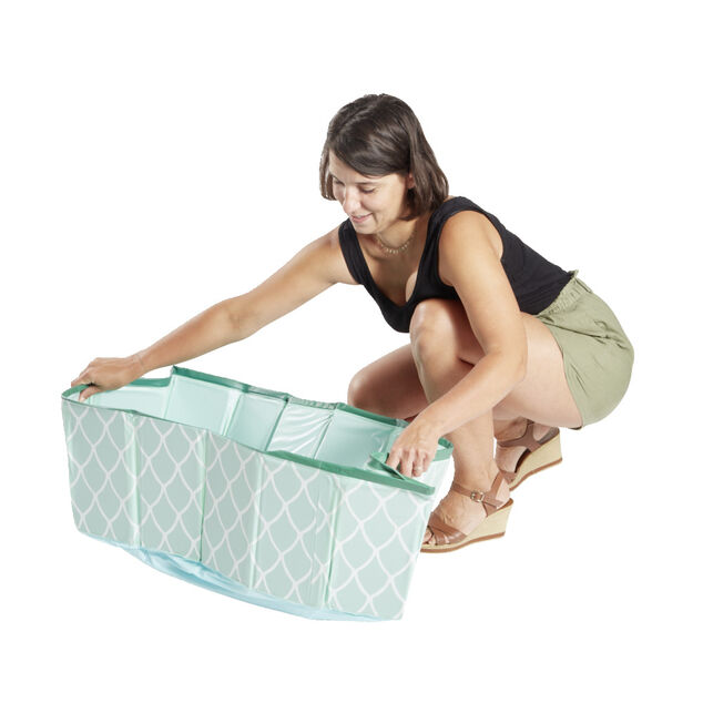 Piscinette ronde pliable pour enfant Funky plastique bleu &Oslash;120xH30cm