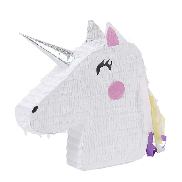 Pi&ntilde;ata licorne en carton &agrave; remplir 40x9xH41.5cm