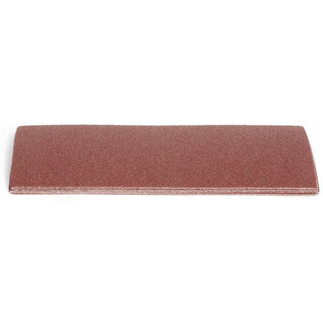 12 patins abrasifs en Corindon pour ponceuses vibrantes - 93 x 230 mm