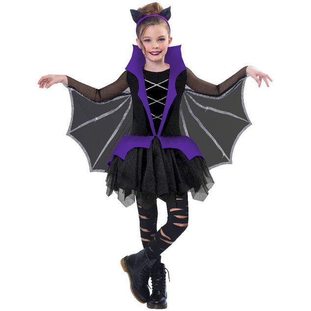 D&eacute;guisement fille Halloween chauve souris 7/10 ans