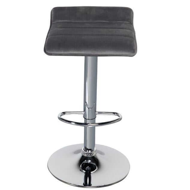 Tabouret de bar Majestik rotatif Gris L.30.5 x P.39.5 x H.63/83.5 cm