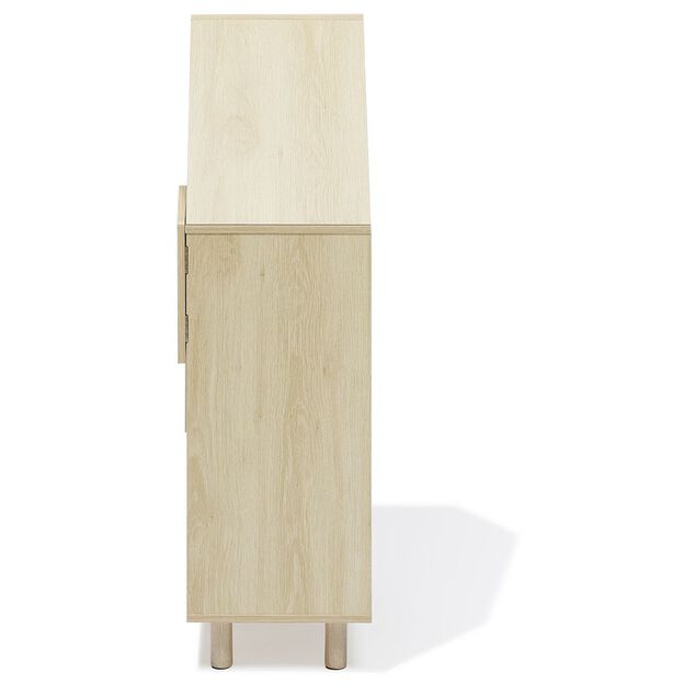 &Eacute;tag&egrave;re enfant 7 cases design nuage arc en ciel - L60,5xP30xH100 cm