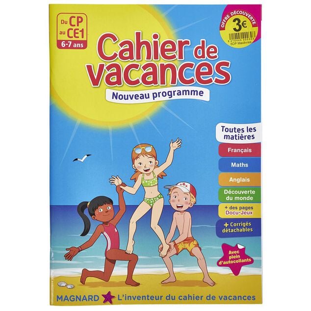 Cahier de vacances enfant