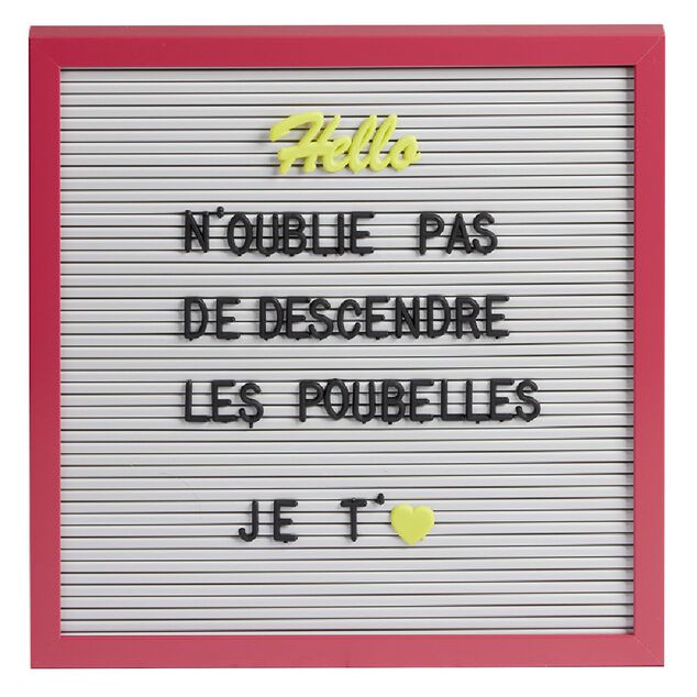Tableau &agrave; message multicolore