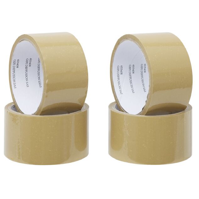 Rouleau adhésif marron x4