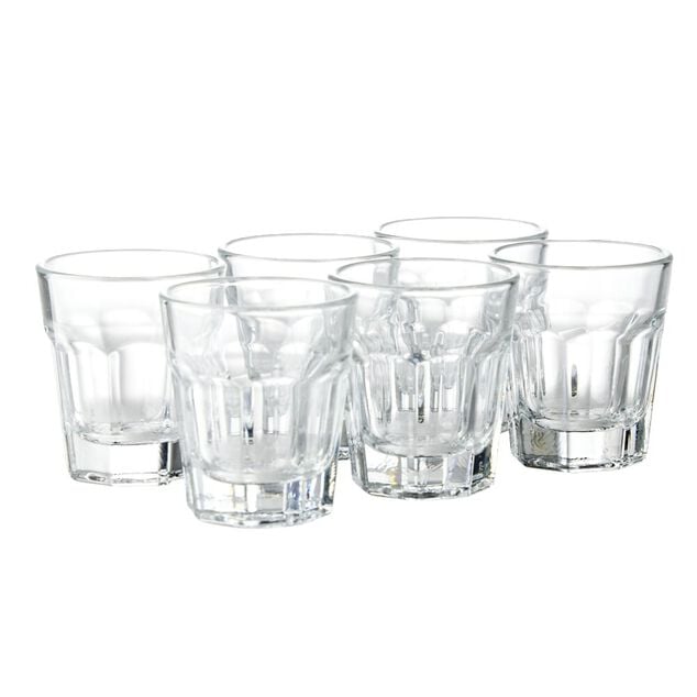 Lot de 6 verres &agrave; shooter 4,5cl H5,6cm
