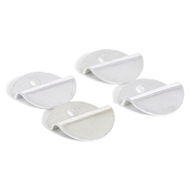 4 pattes &agrave; glace en acier nickel&eacute; - 25 mm