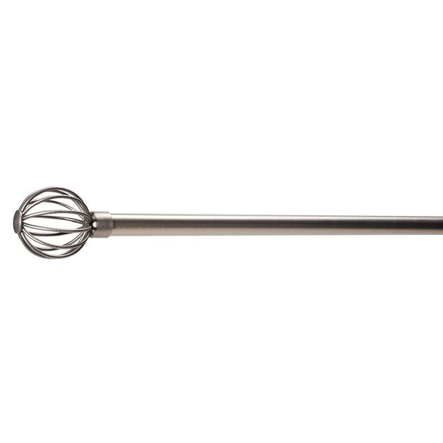 Kit tringle extensible embout globe bross&eacute; L210/380cm