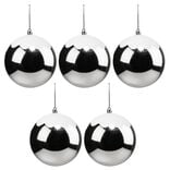 Boule de Noël gris argenté Ø12 cm x5