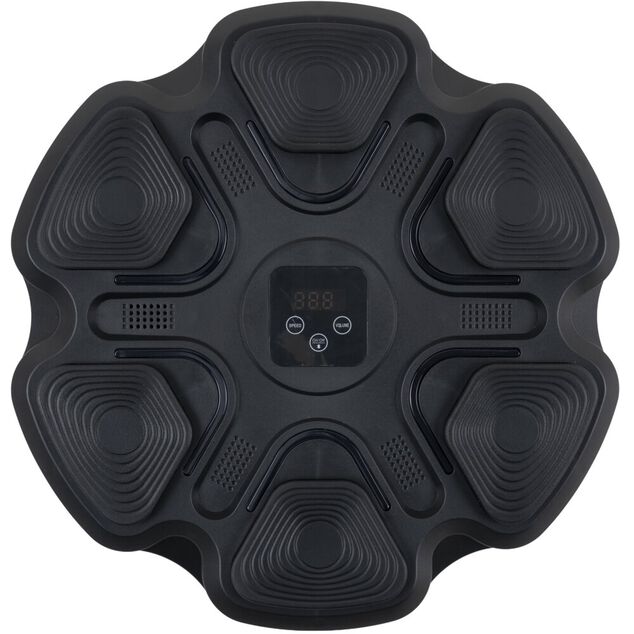 Cible de boxe murale bluetooth musicale et lumineuse noire &Oslash;38cm