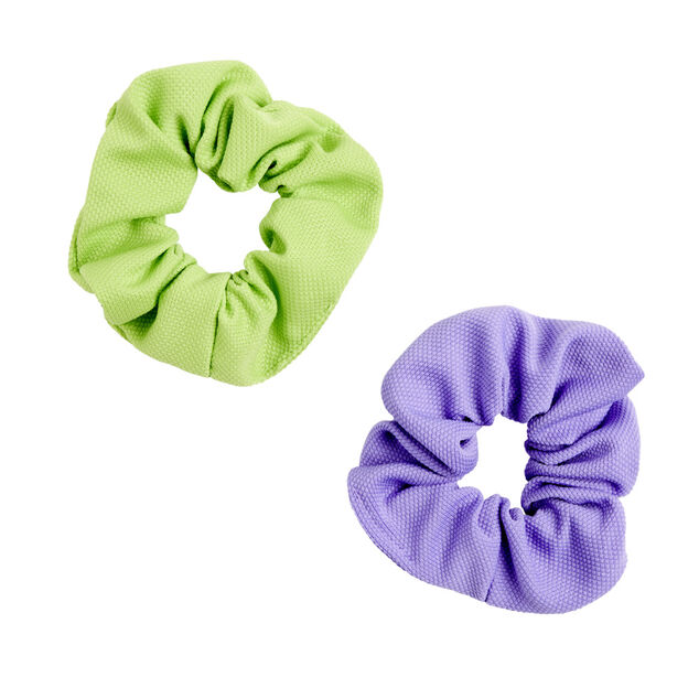 Chouchou en tissu x2 couleur unie Ø7cm (2 modèles)